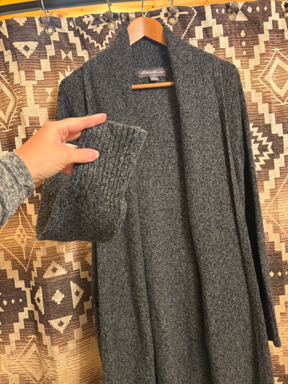 Eddie Bauer Lounge Around Cardigan, With Belt and Pockets, Size Medium - Picture 5 of 14